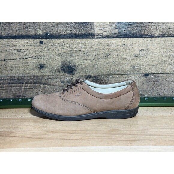 SAS Whisper Oxford Women's Sz 9 W Tan Suede Tripad Comfort Lace Up Shoe Ortho - Picture 1 of 10